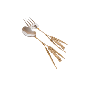 Ensemble de couverts de designer créatifs uniques, manche fantaisie, argenté, miroir, moderne, restaurant, service de nourriture, cuillères en acier inoxydable - Product Image 1