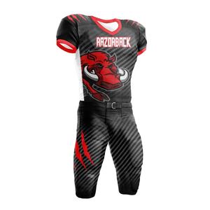 Tenues de football américain pour adultes, maillots de football personnalisés à manches courtes, imprimés, vente en gros - Product Image 5