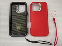 Support d'objectif adapté au téléphone portable Iphone16promax Housse de protection magnétique à trois couches Étui Defender