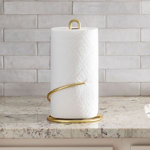 Porte-serviettes en papier noir en métal et fer au design moderne pour la décoration de table de la cuisine - Product Image 6