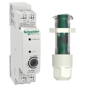 Interruttore Crepuscolare SCHNEIDER ELECTRIC CCT15285 Acti 9 IC2000 per Controllo Illuminazione (2-2000 Lux) - Product Image 1