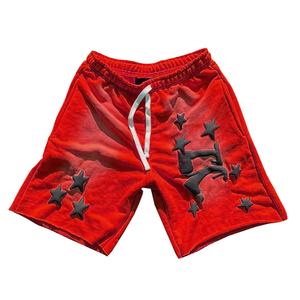 Venta al por mayor verano Active Wear Shorts para hombres ácido lavado 100% algodón Casual Jogging deportes pantalones cortos Digital lateral bolsillo sólido - Product Image 2