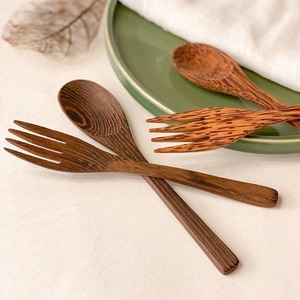 Bol en coquille de noix de coco classique fait à la main avec cuillère, vaisselle écologique pour servir des nouilles, du riz et d'autres aliments, forme ronde, 1 pièce - Product Image 5