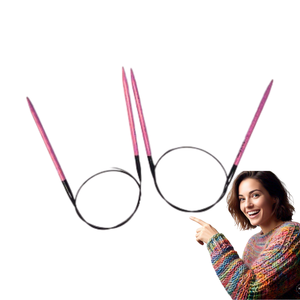Aiguilles à tricoter circulaires en fil de qualité supérieure, polies et brillantes, portables et écologiques, vente en gros. Pour les distributeurs recherchant des produits fiables - Product Image 1