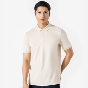Chemise décontractée à manches courtes boutonnée en coton tricoté 100 % respirant pour homme, 220g, lavée, du Vietnam - Product Image 4