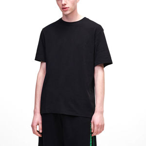 Camiseta de algodón 180 para hombre, camisa de media manga con cuello redondo 100% GSM, con logo impreso, personalizada, de alta calidad, nuevo diseño, venta al por mayor - Product Image 1