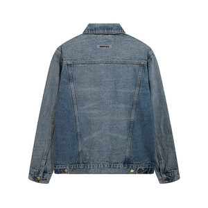 OEM <b>Custom</b> Vintage Wholesale Jean <b>Jacket</b> for Men Customized Washed Casual <b>Denim</b> Plus Size Men's <b>Jacket's</b> - Product Image 2