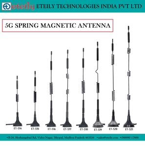 Antena magnética de resorte GSM 7dBi de fácil montaje, con Cable RG58 + conector macho recto SMA, hecha en la India, baja pérdida - Product Image 2