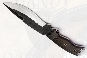 Cuchillo desollador de acero al carbono hecho a mano personalizado con mango de madera Pakka y Funda de cuero compatible con OEM - Product Image 4