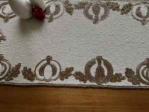 Mantel Individual con cuentas, cargador redondo hecho a mano para comedor de lujo y decoración de vacaciones, pieza única hecha a mano con cuentas, mantel, inauguración de la casa - Product Image 3