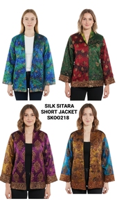 Nouvelle veste courte en soie ornée de sitara de luxe idéale pour les vêtements de fête, la mode ethnique, légère et glamour pour les fêtes - Product Image 4