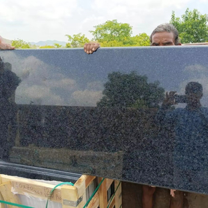 Losas de granito negro Rajasthan de calidad premium india, encimera de cocina de hospital de alto pulido, moldura de escaleras, villas industriales - Product Image 1