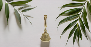 Handheld Brass Ghanti Puja Bell for <b>Mandir</b> Jingle and Christmas Musical Instrument Accessory - Product Image 5