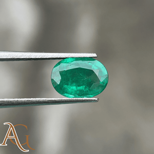 Émeraude naturelle ovale de mine zambienne, facettée, pour la création de bijoux, pierre précieuse en vrac certifiée 1ct - Product Image 3