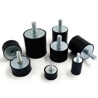 Amortisseur de vibrations en caoutchouc noir fileté robuste EMCO (dureté Shore 50~60) – Solution anti-vibrations fiable
