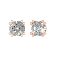 Boucles d'oreilles clous en diamant de laboratoire rond certifié IGI 3 CTW, en or massif 9k 14k 18k, sertissage à griffes, fermoir à vis, bijoux fins personnalisés