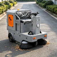 Balayeuse de voirie compacte ZMT E-85 S16, alimentée par batterie, moteur silencieux, bac à déchets de 160 L, pour hôtel, complexe hôtelier, parcours de golf