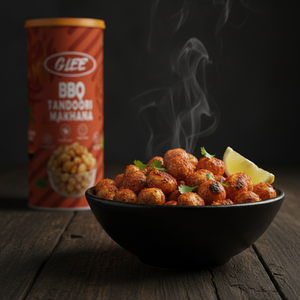 Glee Impex BBQ Tandoori Makhana Spicy 80g Pringle Jar Roasted Fox Nuts Semi-Soft Low-Fat Gluten Free High Protein Fiber Snack - Product Image 5