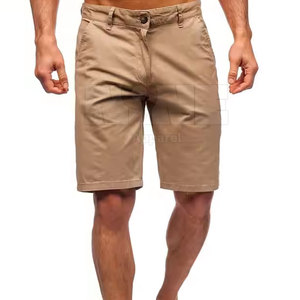 2025 último diseño pantalones cortos chinos para hombre estilo único patrón sólido Casual venta al por mayor 100% algodón cintura media ligero - Product Image 5
