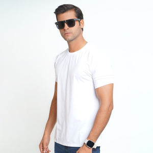 Personnalisez votre propre logo fort T-shirt blanc Concevez votre t-shirt surdimensionné avec logo-Coton de qualité, personnalisable - Product Image 5