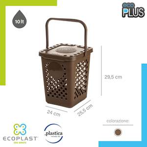 Cubo de Almacenamiento de Plástico Ecoplast para Reciclaje, Forma Rectangular con Tapas, Flexible y Deformable, Uso Interior/Exterior - Product Image 5