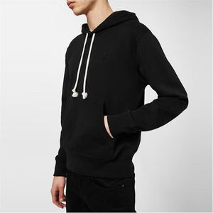 Sudadera con capucha informal para hombre Sudadera con capucha gruesa de gran tamaño con bolsillos frontales Sudadera con capucha cómoda para todos los días sin cremallera Colores sólidos - Product Image 5