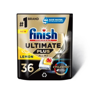 Tablettes lave-vaisselle Finish Ultimate Plus Powerball tout-en-un, paquet de 36 - Product Image 2