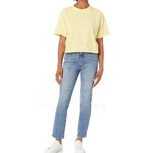 เสื้อยืดเอวลอยสำหรับผู้หญิงผ้าฝ้าย220gsm พิมพ์ลายออกแบบใหม่เป็นมิตรต่อสิ่งแวดล้อม - Product Image 3