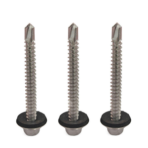 Tornillo Autoperforante de Cabeza Hexagonal DIN7504K de Acero Inoxidable SS410 SS304 SS316 con Arandela de Goma EPDM - Product Image 1