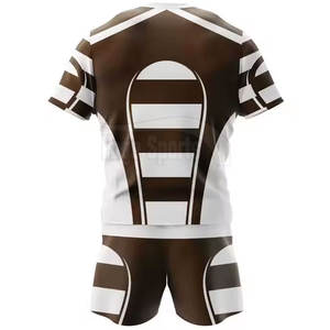 Meilleures ventes : Uniforme de rugby confortable et respirant, haute qualité, 100 % polyester, manches courtes, promotion exceptionnelle - Product Image 3