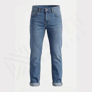 Nouveaux pantalons en jean décontractés pour hommes, coupe classique, couleur personnalisée, jeans élégants, surdimensionnés, longs, en coton, vêtements d'extérieur avec vente en gros personnalisée - Product Image 1