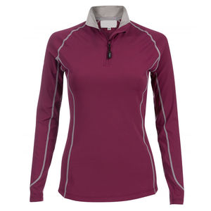 Premium Women Equestrian Shirts Long Sleeve Riding Show Half Zipper Breeches Factory Made Base <b>Layer</b> Custom Logo Show Shirts - Product Image 5