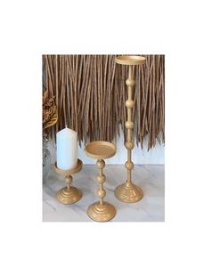 Lot de 3 bougeoirs en fer de différentes tailles Bougeoir à bougie chauffe-plat de forme personnalisée de la meilleure qualité au prix le plus bas - Product Image 1