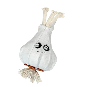 Nuevo juguete para perros, juguetes para mascotas de algodón con estampado blanco en forma de ajo clásico orgánico con cuerda y cuero, juguete masticable para masticar - Product Image 1