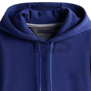 เสื้อฮู้ดผ้าฟลีซของผู้ชายแบบกำหนดเองมีเชือกผูกลายสีทึบสำหรับฤดูหนาว - Product Image 6