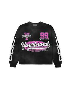 Ensemble deux pièces de t-shirts et de shorts graphiques avec impression de logo personnalisée, ensemble d'été de chemises et de shorts de 2 pièces, survêtement lavé à l'acide pour hommes - Product Image 3