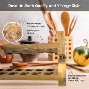 ที่ใส่ไข่สำหรับตู้เย็นและเคาท์เตอร์2ที่เป็นไม้แบบวางซ้อนกันได้สำหรับไข่อีสเตอร์24หรือเก็บไข่ - Product Image 2