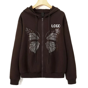 Sweat-shirt surdimensionné de haute qualité personnalisé, sweat-shirt à strass personnalisé, streetwear, sweat-shirt respirant pour hommes - Product Image 1