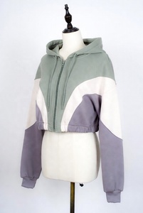 Nuevas y Elegantes Sudaderas Cortas con Capucha para Mujer, Tallas Grandes, Transpirables, Estilo Urbano, Algodón/Bambú, Logotipo Frontal, 2025 - Product Image 2