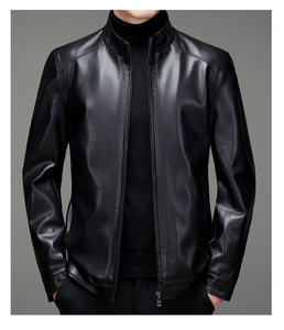 Veste d'hiver décontractée en cuir pour homme à prix réduit, service OEM, couleur personnalisée, grandes tailles, écologique, imperméable et respirante - Product Image 4