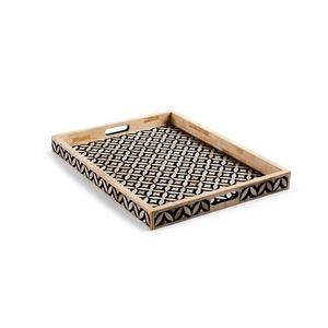 Plateau en bois émaillé pour servir les aliments, les pâtes, vaisselle artisanale, articles de table, plateau de service pour la restauration à bas prix - Product Image 3