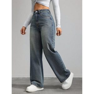 Jean ample taille haute en denim délavé vert style vintage pour femme – Respirant et confortable pour l'été – Portée toute la journée – Taille 26-40 - Product Image 3