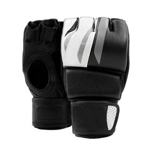 Gants de grappling MMA personnalisés OEM d'usine, gants professionnels UFC, demi-doigts, arts martiaux mixtes, entraînement, compétition - Product Image 1