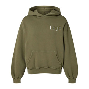 Sudadera con capucha de mezcla de algodón de gran tamaño en blanco 460gsm jersey de color con logotipo personalizado fabricantes de sudaderas con capucha de peso pesado para hombre - Product Image 5