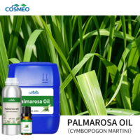 Huile Essentielle de Palmarosa (Cymbopogon Martinii) 100% Pure et Fraîche de Qualité Supérieure en Gros pour Diffuseur, Aromathérapie et Soins de la Peau