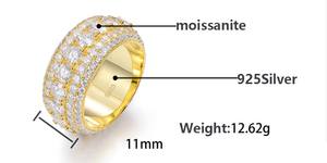 Aniva-A Personal Touch RN2690 925 Sterling Silver VVS Moissanite Hip Hop <b>Ring</b> <b>Iced</b> Luxury Bling Jewelry IGI Certification Prong - Product Image 4