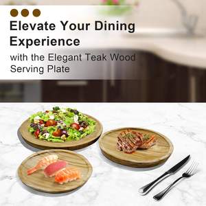 Plateau de service en bois d'acacia, petit et luxueux, écologique, facile à nettoyer, articles de cuisine, cadeau d'affaires - Product Image 2