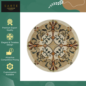 Nouveau design luxueux, revêtement de sol en marbre écologique de haute qualité, non moderne, avec incrustations de marbre et médaillon en jet d'eau, élégance - Product Image 3