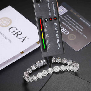 สายรัดข้อมือเทนนิสเพชรทรงกลมตัดสวยงาม10kt แข็งทอง925เครื่องประดับเพชรสร้อยข้อมือหกเหลี่ยม - Product Image 1