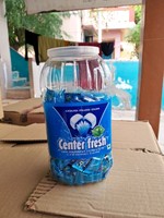 Vente en gros 200 gommes de remplissage liquide frais central saveur menthe gomme à mâcher fraîcheur au centre pot de confiserie